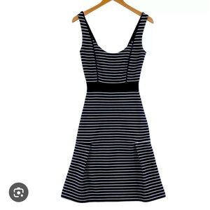 Vintage French Connection dress - Navy & White - Size US 8